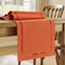 Fall Table Runner Decorations, Burlap Style Farmhouse 13 x 108 Inch Orange Table Runner, Rustic Geometric Hollow Table Runners 108 Inches Long for Autumn Thanksgiving Decorations, 13x108 Inches,Orange